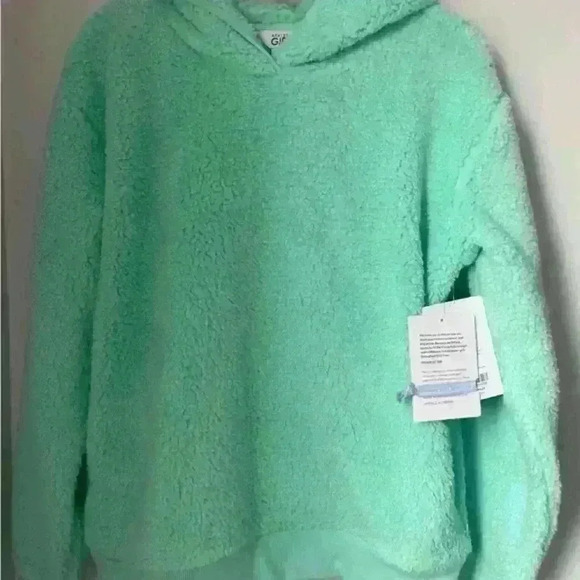 Athleta Girl So Snug Sherpa‎ Hoodie  with Pockets Green size XXL (16) - Picture 4 of 11